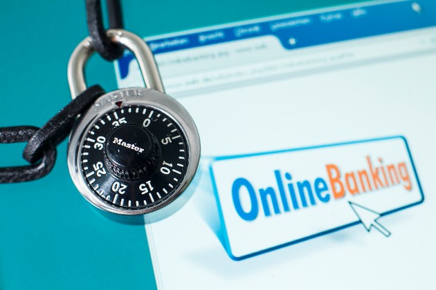 Online Banking browser with combination lock