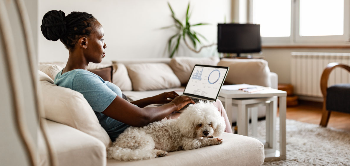 Woman on her laptop