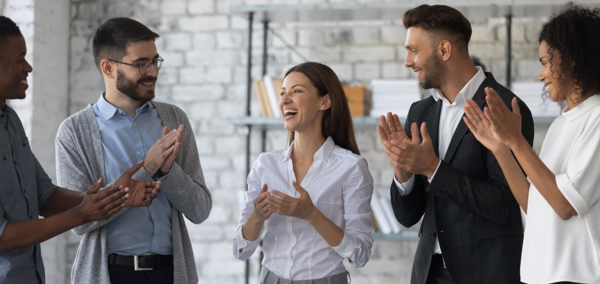 Happy employees 