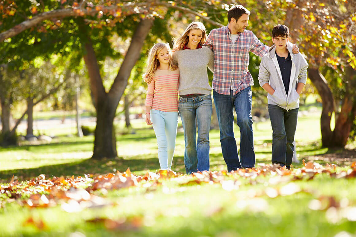 family walking together