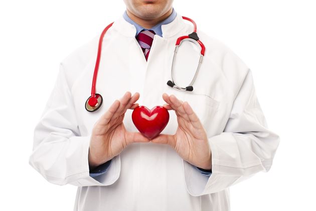Doctor holding a heart object