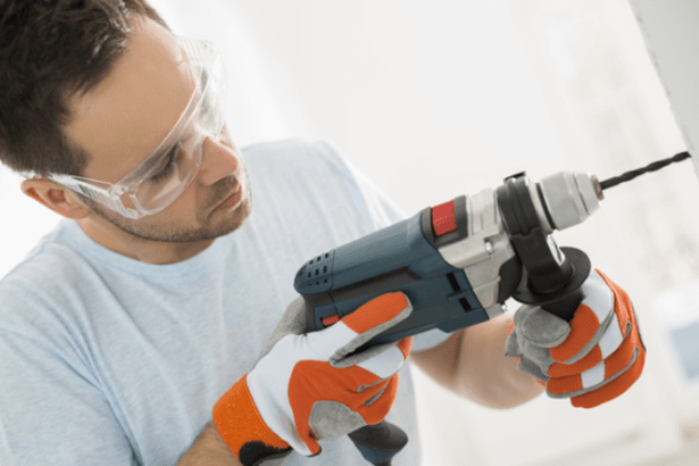 Man with a drill