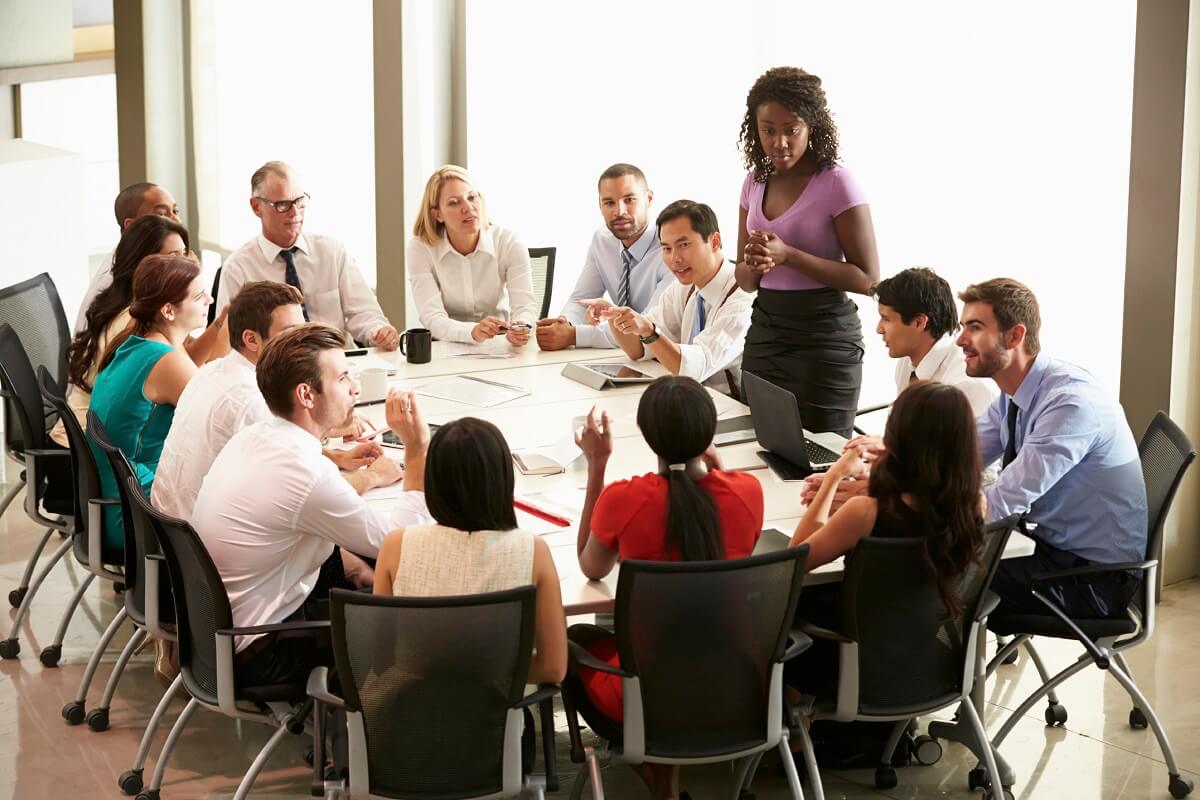 Group of people sitting at a table