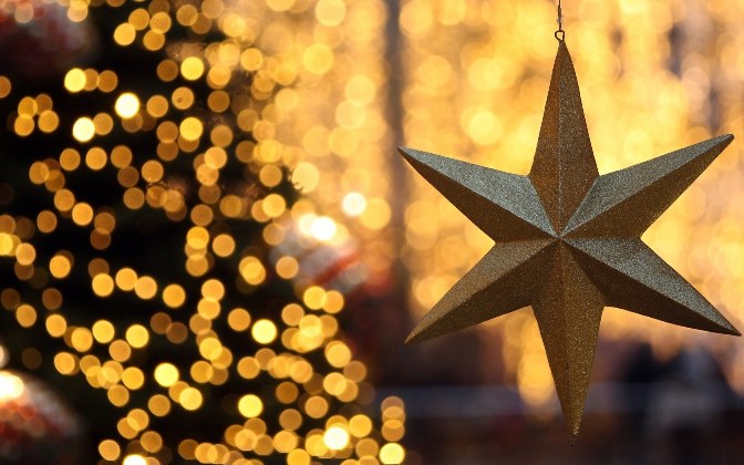 Christmas tree and star ornament