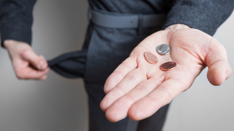 Coins in hand