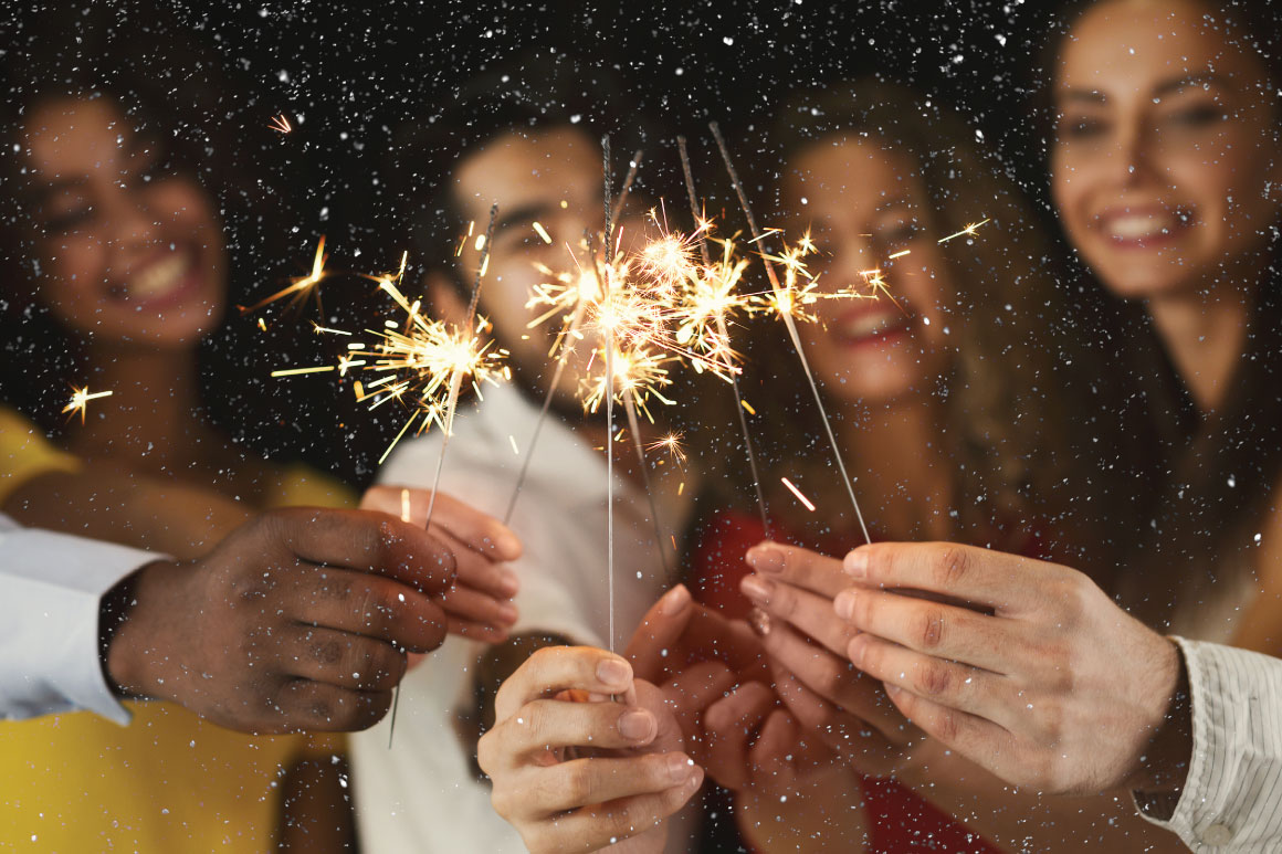 People together on New Years
