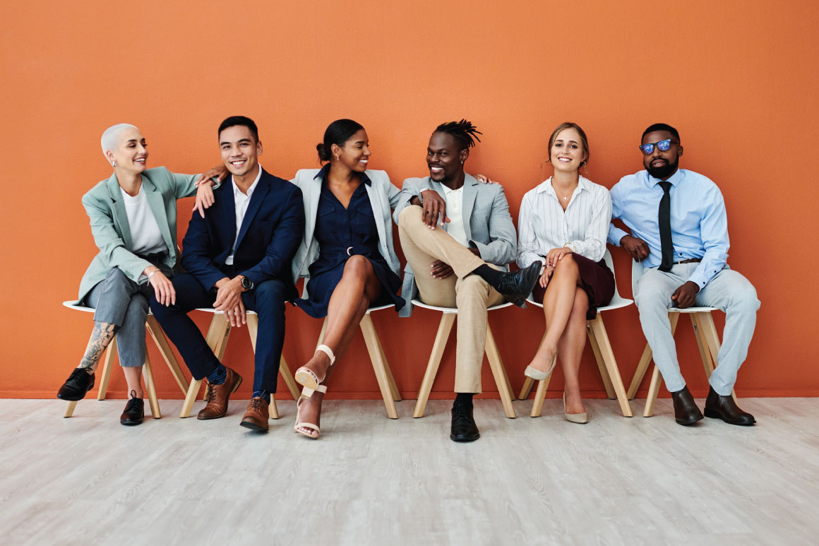 Diverse group of employees