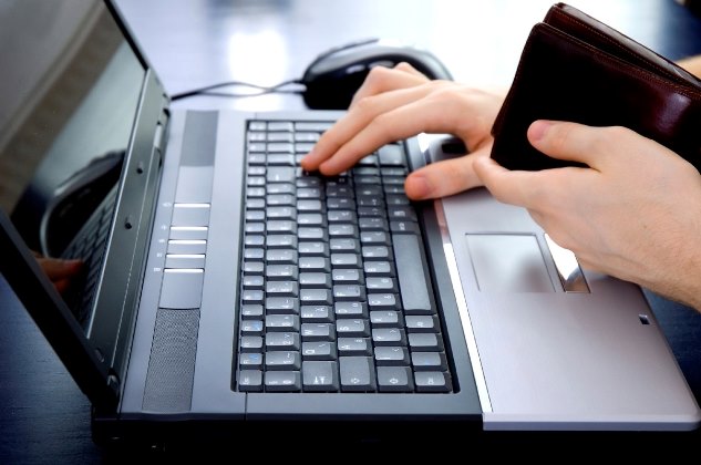 laptop and wallet
