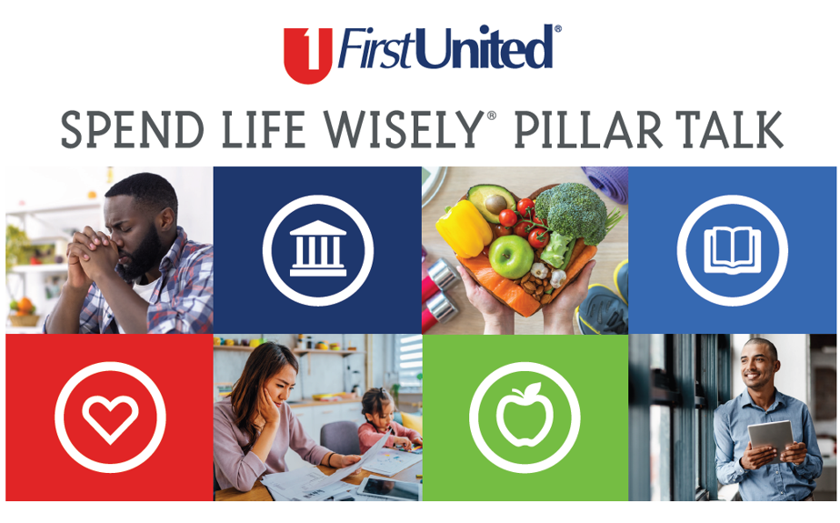 man praying, woman helping child wih homework, a plate of vegetables, man looking out the window hopefully