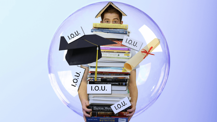 Student with books