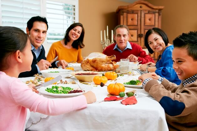 Thanksgiving dinner with family